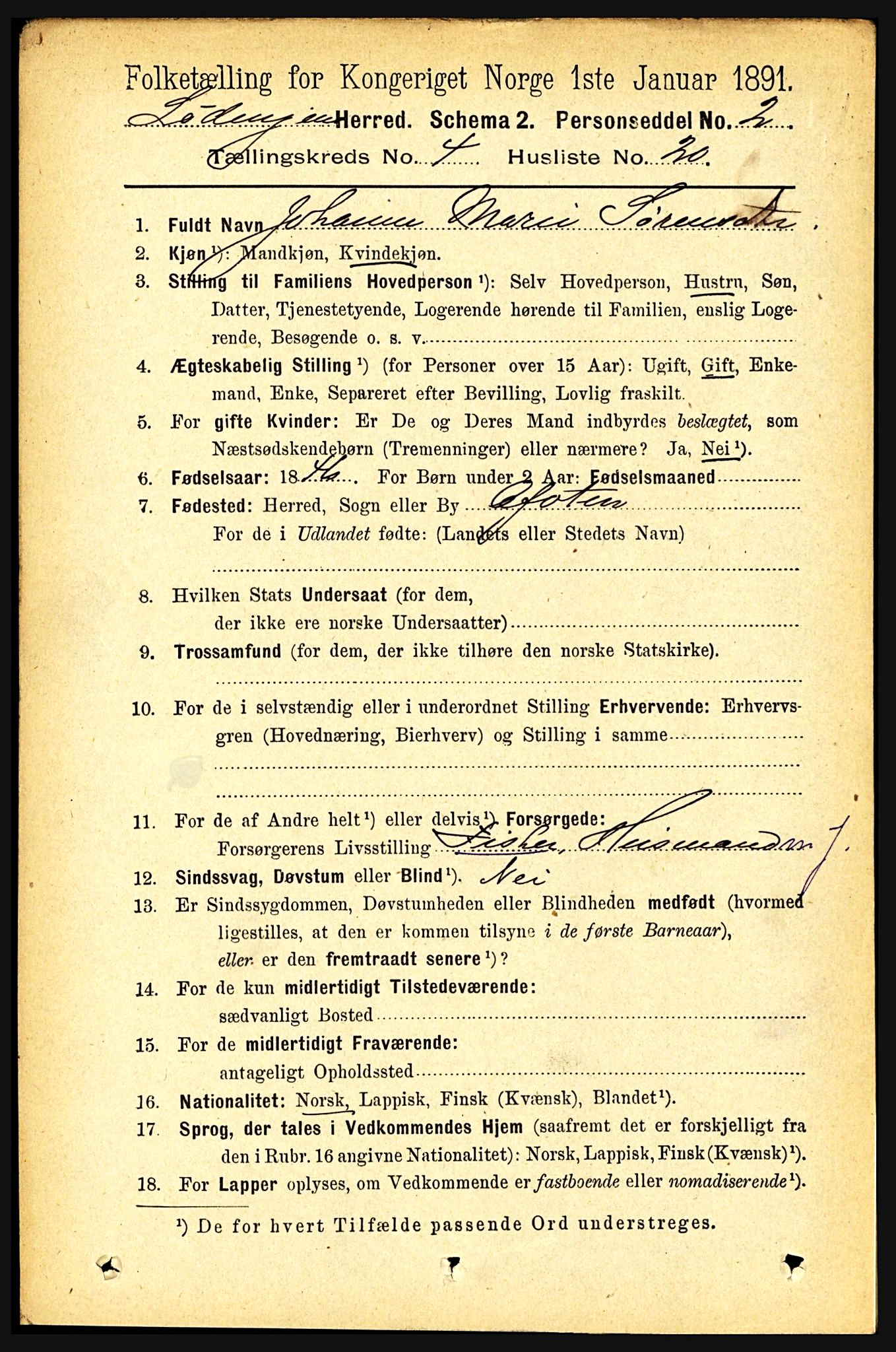 1891 Norway Census